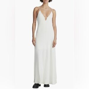 Christy Strappy A-line White Maxi Dress